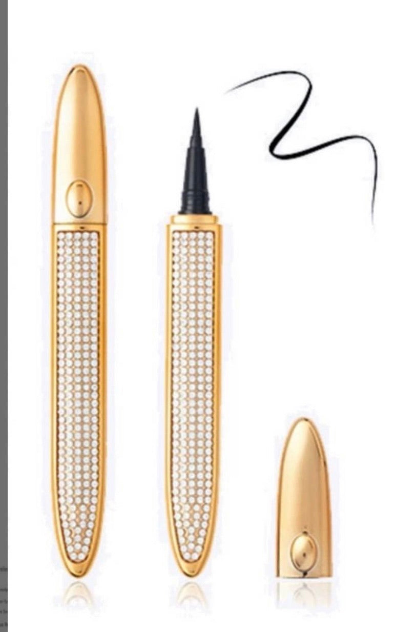 Luxury Black Liquid Diamond Eyeliner 2in1 Pen Glue For Lashes Adhesive