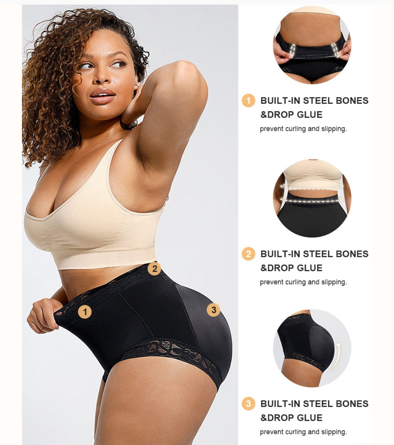 Tummy control butt lifter shaper