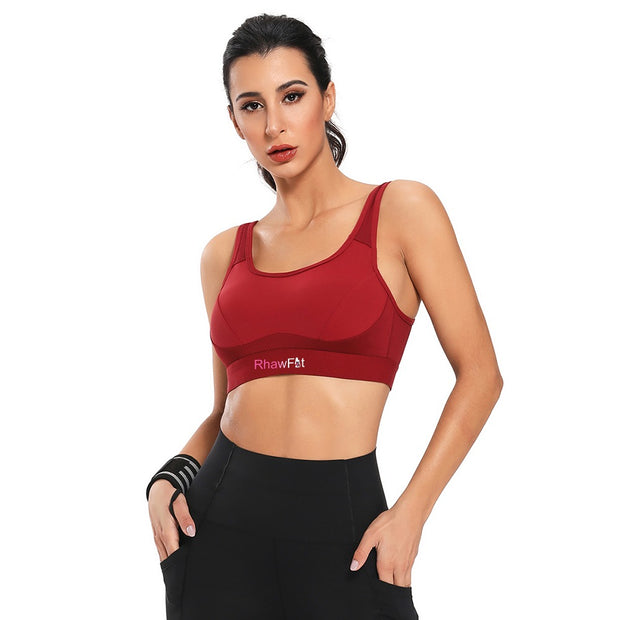 Solid medium support sport Bra