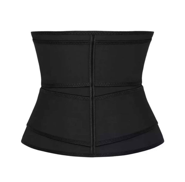 rhawaist® Non Detachable Double Belt waist trainer with hook and zipper