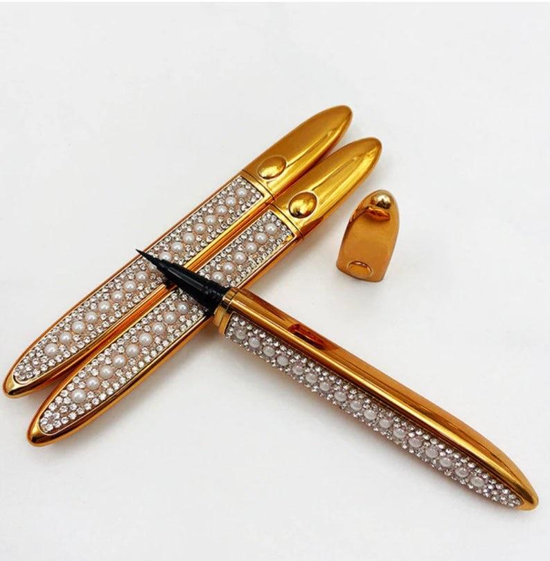 Luxury Black Liquid Diamond Eyeliner 2in1 Pen Glue For Lashes Adhesive