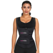 DOUBLE BELT WAIST TRAINER VEST WITH ZIPPER